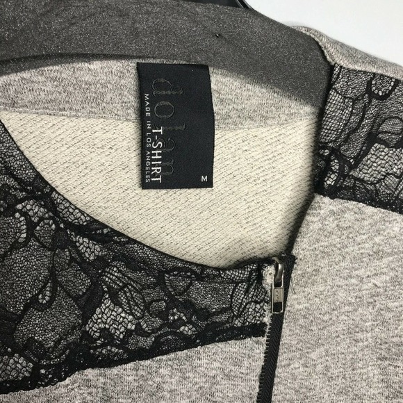 Anthropologie Dolan‎ Lace Panel Gray Zip Up jacket - Picture 3 of 6